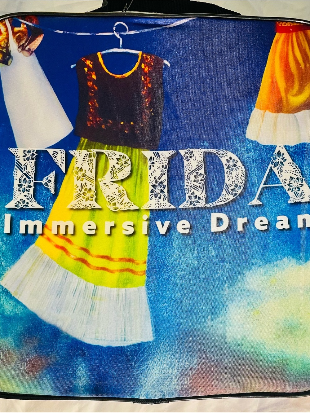 FRIDA VIP gift Immersive Dream Cushion Print - Yellow & Dress Motif
